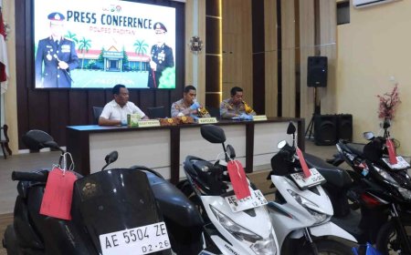 Polres Pacitan Amankan Montir Tersangka Curanmor di Tiga Lokasi