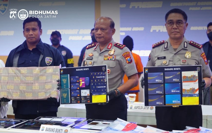 DitresSiber Polda Jatim Amankan 3 Pelaku Peniuan Online Jaringan Internasional